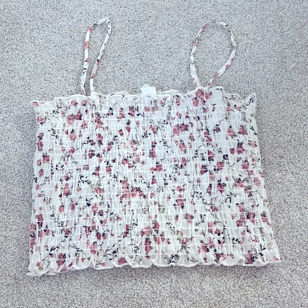 Ruffle flower tank top from a boutique